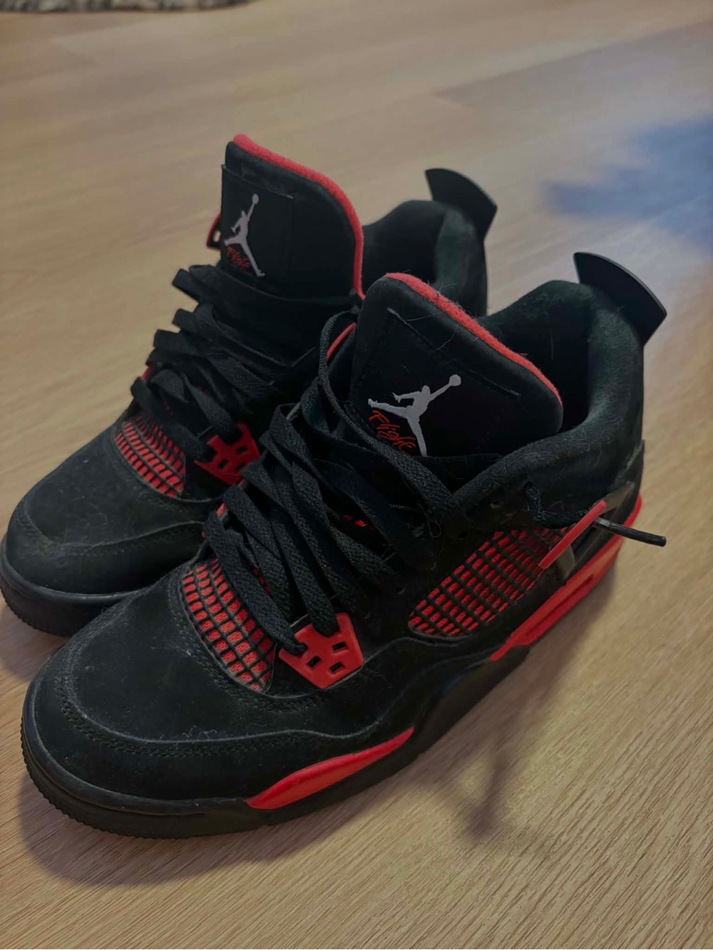 Jordan size 6Y black & red sneaker.